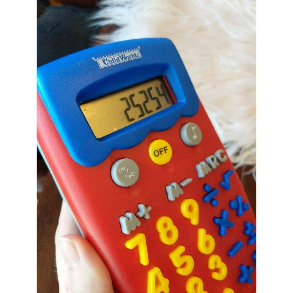 First Calculator Child World vintage1990s works! good cond. batteries not includ